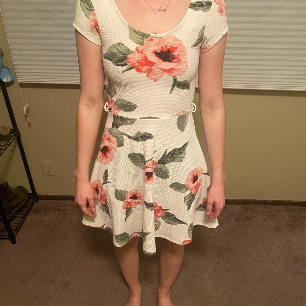 White floral day dress